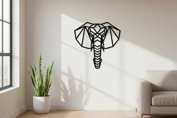 Disegno decorativo da parete in legno “Elefante”