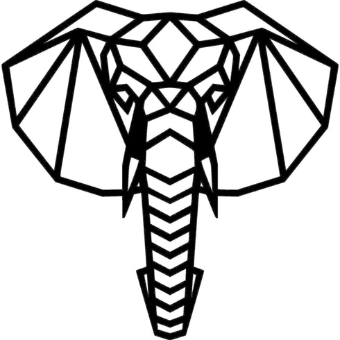Disegno da parete in legno Elefante - Decorazioni Casa