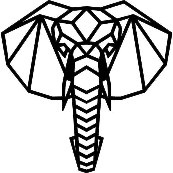 Disegno da parete in legno Elefante - Decorazioni Casa