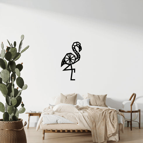 Disegno da parete in legno Fenicottero - Decorazioni Casa