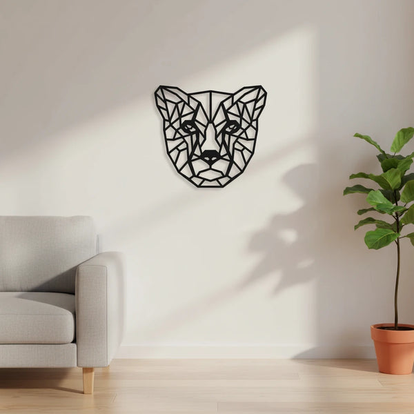 Disegno decorativo da parete in legno “Ghepardo”