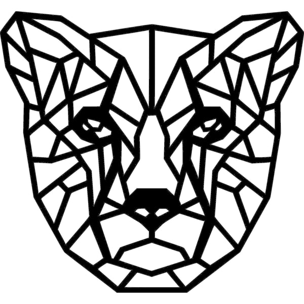 Disegno da parete in legno Ghepardo - Decorazioni Casa