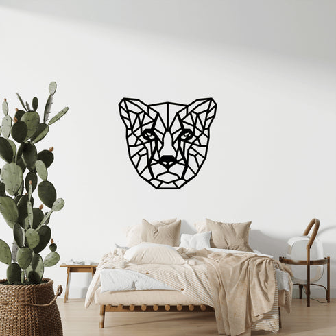 Disegno da parete in legno Ghepardo - Decorazioni Casa