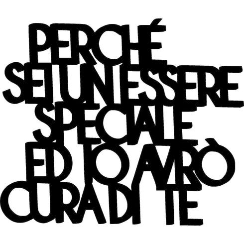 Frase di canzone decorativa da parete in legno “Avrò cura di te”