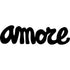 Black wooden decorative sign spelling 'amore' in cursive for home decoration