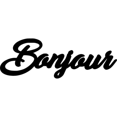 Scritta in legno Bonjour - Decorazioni Casa