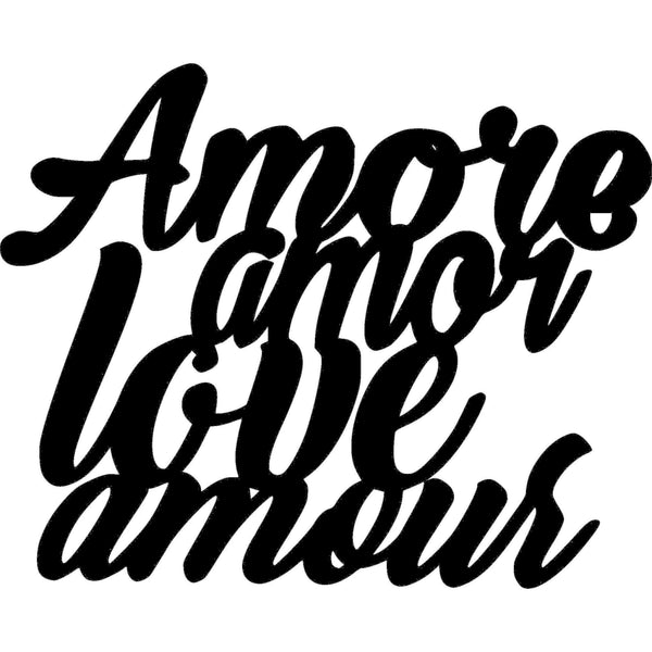 Scritta in legno da appendere Amore Amor Love - Decorazioni Casa