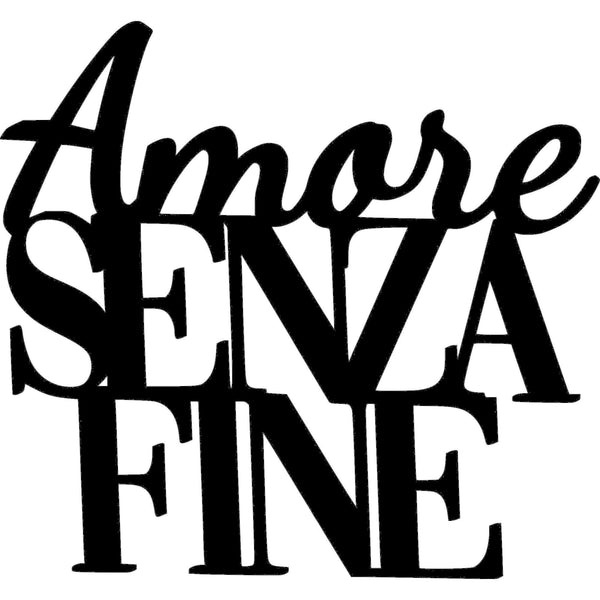 Scritta in legno da appendere Amore senza fine - Decorazioni Casa