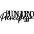 Black wooden wall decoration with Italian phrase Buongiorno Principessa in mixed fonts for home decor