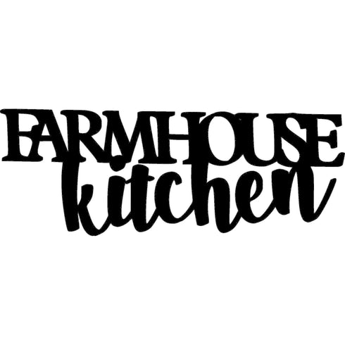 Black wooden farmhouse kitchen wall decoration sign in vintage style