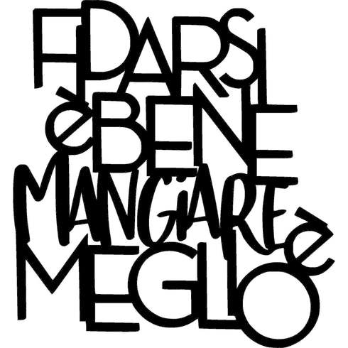 Scritta in legno da appendere Fidarsi è Bene - Decorazioni Casa