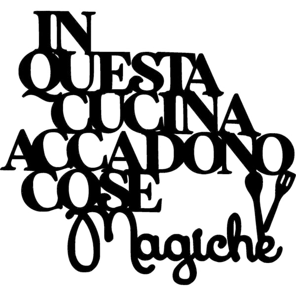 Scritta in legno da appendere In cucina cose Magiche - Decorazioni Casa