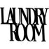 Black wooden wall decor sign reading Laundry Room for home decoration