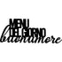 Decorative black wooden wall art reading 'MENU DEL GIORNO buonumore' for home decoration