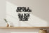 Modern wooden wall decor with Italian quote in black, minimalist home decoration with vase and basket