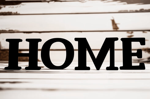Scritta in legno Home con lettere grandi - Decorazioni Casa