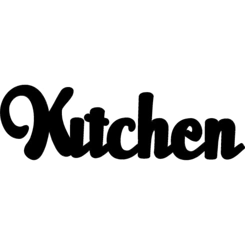 Black wooden decorative sign spelling Kitchen for home decor