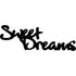 Black wooden wall decoration with script text "Sweet Dreams" for home decor